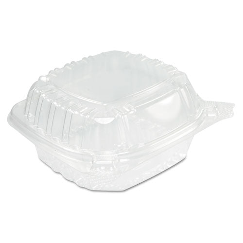 Dart ClearSeal Hinged-Lid Plastic Containers, Sandwich Container,13.8 oz, 5.4 x 5.3 x 2.6, Clear, 500-Carton C53PST1