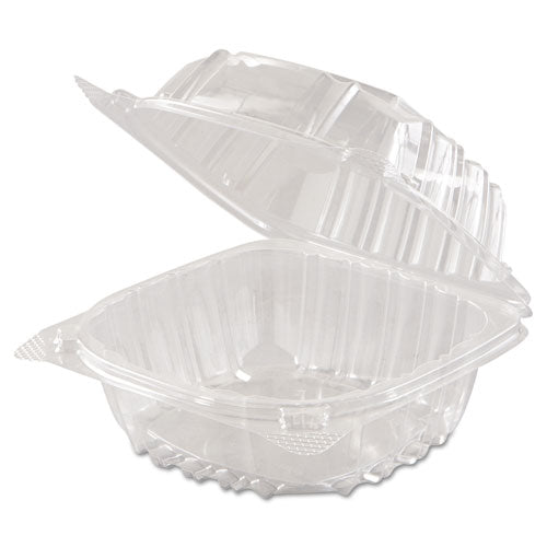 Dart ClearSeal Hinged-Lid Plastic Containers, 5.8 x 6 x 3, Clear, 500-Carton C57PST1