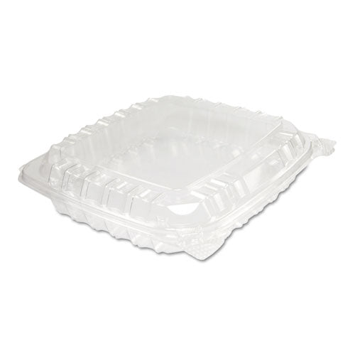 Dart ClearSeal Hinged-Lid Plastic Containers, 8.31 x 8.31 x 2, Clear, 125-Bag, 2 Bags-Carton C89PST1
