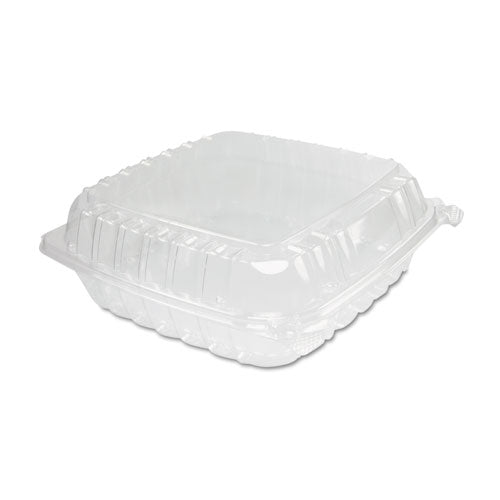 Dart ClearSeal Hinged-Lid Plastic Containers, 9.5 x 9 x 3, Clear, 100-Bag, 2 Bags-Carton C95PST1