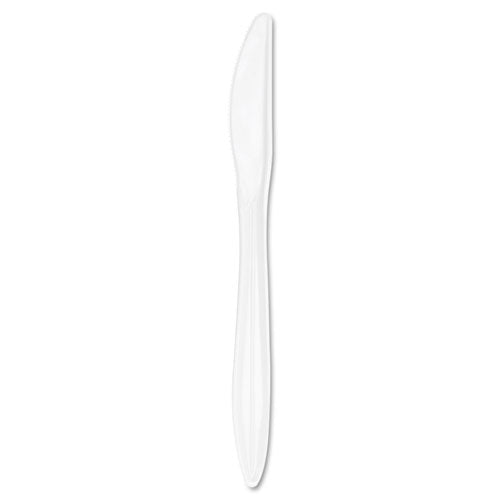 Dart Style Setter Mediumweight Plastic Knives, White, 1000-Carton K6BW