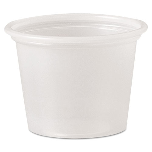 Dart Polystyrene Portion Cups, 1 oz, Translucent, 2,500-Carton P100N