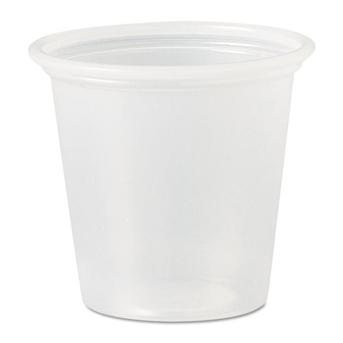 Dart Polystyrene Portion Cups, 1.25 oz, Translucent, 2,500-Carton P125N