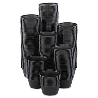 Dart Polystyrene Portion Cups, 2 oz, Black, 250-Bag, 10 Bags-Carton P200BLK