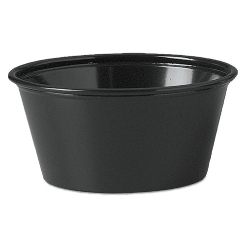 Dart Polystyrene SoufflÃ© Cups, 3.25 oz, Black, 250-Bag, 10 Bags-Carton P325BLK