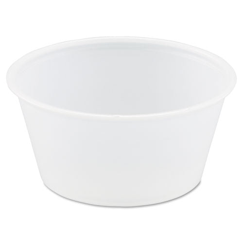 Dart Polystyrene Portion Cups, 3.25 oz, Translucent, 250-Bag, 10 Bags-Carton P325N