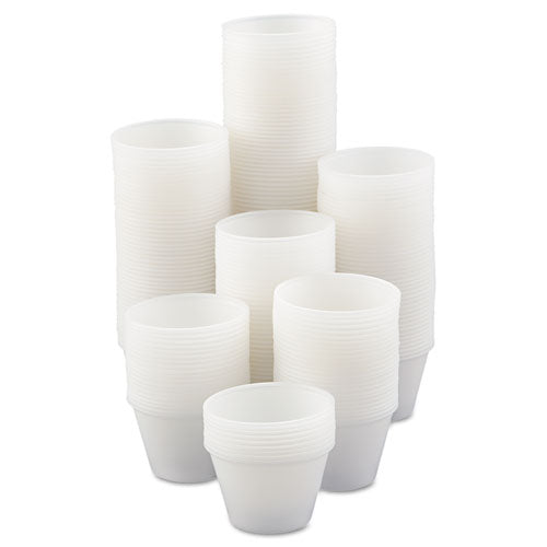 Dart Polystyrene Portion Cups, 4 oz, Translucent, 250-Bag, 10 Bags-Carton P400N