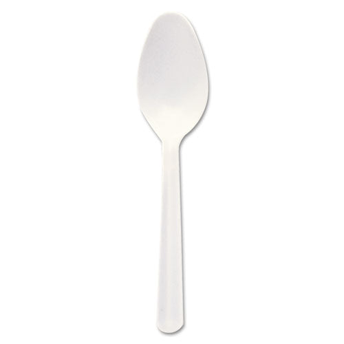 Dart Bonus Polypropylene Cutlery, 5", Teaspoon, White S5BW