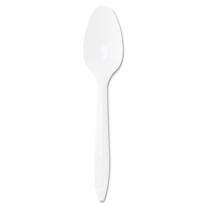 Dart Style Setter Mediumweight Plastic Teaspoons, White, 1000-Carton S6BW