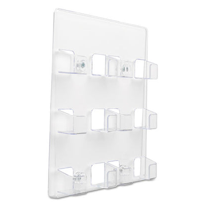 Deflecto 6-Pocket Business Card Holder, Holds 480 Cards, 8.5 x 1.63 x 9.75, Plastic, Clear 70601