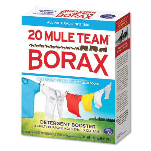 Dial 20 Mule Team Borax Laundry Booster, Powder, 4 lb Box, 6 Boxes-Carton DIA 00201
