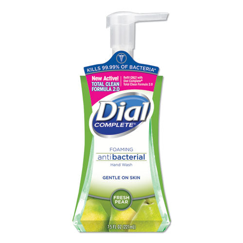 Dial Antibacterial Foaming Hand Wash, Fresh Pear, 7.5 oz Pump Bottle, 8-Carton DIA 02934