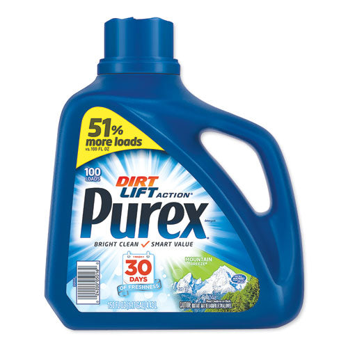 Purex Liquid Laundry Detergent, Mountain Breeze, 150 oz Bottle, 4-Carton DIA 05016
