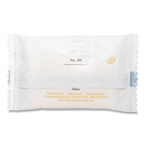Dial Amenities Amenities Cleansing Soap, Pleasant Scent, # 3-4 Individually Wrapped Bar, 1,000-Carton 6009