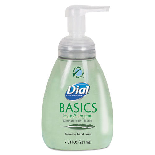 Dial Professional Basics Hypoallergenic Foaming Hand Wash, Honeysuckle, 7.5 oz Pump, 8-Carton DIA 06042