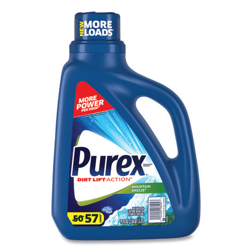 Purex Liquid Laundry Detergent, Mountain Breeze, 75 oz Bottle, 6-Carton 06094CT