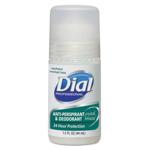 Dial Anti-Perspirant Deodorant, Crystal Breeze, 1.5 oz, Roll-On Bottle, 48-Carton DIA 07686