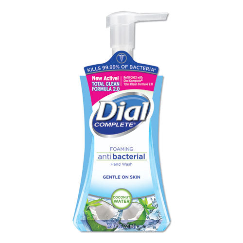 Dial Antibacterial Foaming Hand Wash, Coconut Waters, 7.5 oz Pump Bottle, 8-Carton DIA 09316