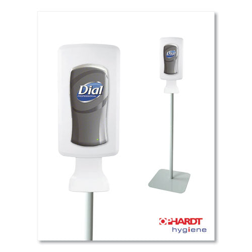 Dial FIT Touch Free Dispenser Floor Stand, 15.7 x 15.7 x 58.3, White 09495EA