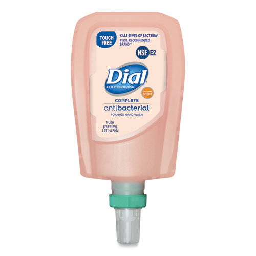Dial Professional Antibacterial Foaming Hand Wash Refill for FIT Touch Free Dispenser, Original, 1 L, 3-Carton 16674
