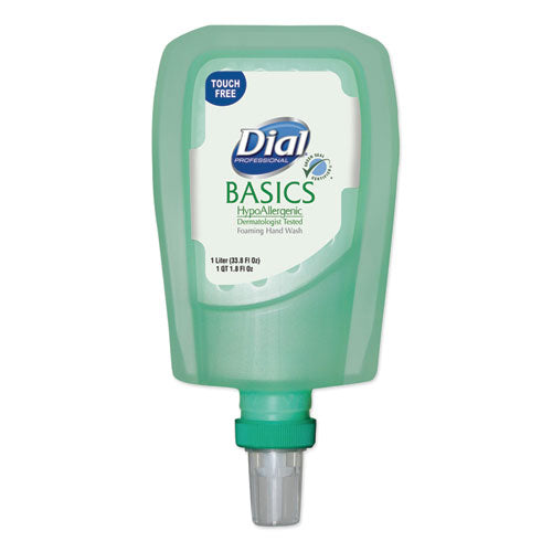 Dial Professional Basics Hypoallergenic Foaming Hand Wash Refill for FIT Touch Free Dispenser, Honeysuckle, 1 L, 3-Carton 16722