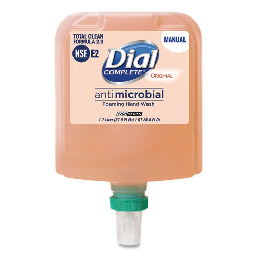 Dial Professional Antibacterial Foaming Hand Wash Refill for Dial 1700 Dispenser, Original, 1.7 L, 3-Carton 19720