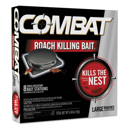 Combat Source Kill Large Roach Killing System, Child-Resistant Disc, 8-Box 41913