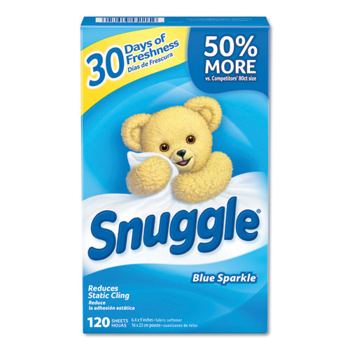 Snuggle Fabric Softener Sheets, Fresh Scent, 120 Sheets-Box, 6 Boxes-Carton 45115