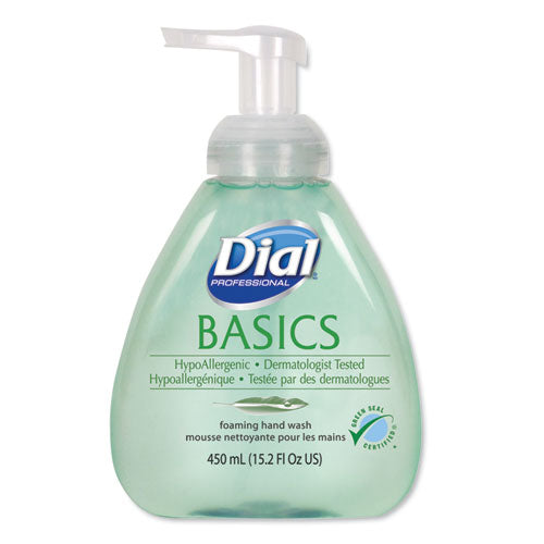 Dial Professional Basics Hypoallergenic Foaming Hand Wash, Honeysuckle, 15.2 oz 98609EA