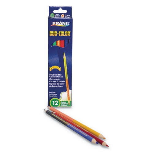 Prang Duo-Color Colored Pencil Sets, 3 mm, Assorted Lead-Barrel Colors, 6-Pack 22106