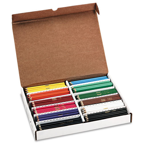Prang Colored Pencil Set Master Pack, 3.3 mm, 2B (#1), Assorted Lead-Barrel Colors, 288-Box 82408