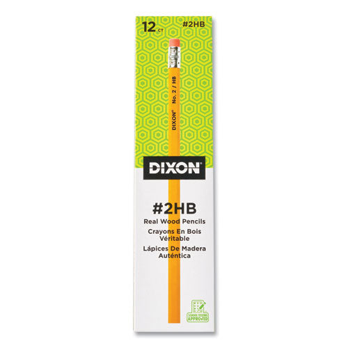 Dixon No. 2 Pencil, HB (#2), Black Lead, Yellow Barrel, 12-Pack X14402X