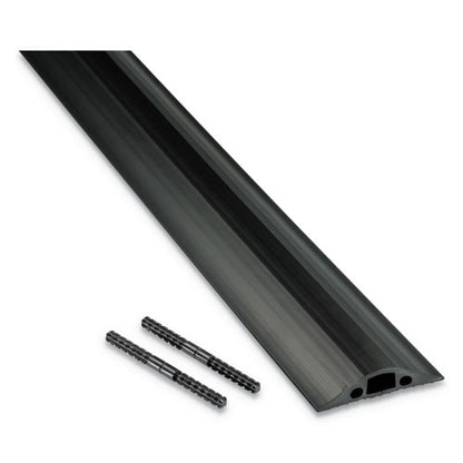 D-Line Medium-Duty Floor Cable Cover, 2.63" Wide x 30 ft Long, Black FC68B-9M