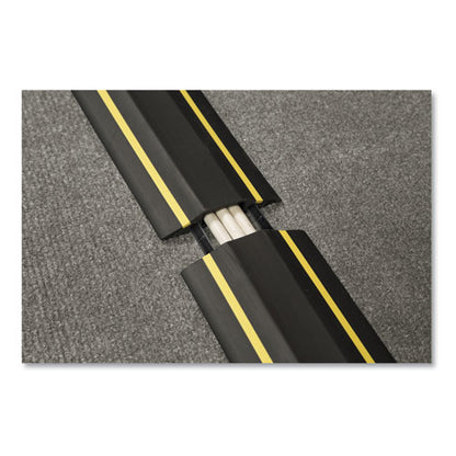 D-Line Medium-Duty Floor Cable Cover, 3.25" Wide x 30 ft Long, Black FC83H-9M