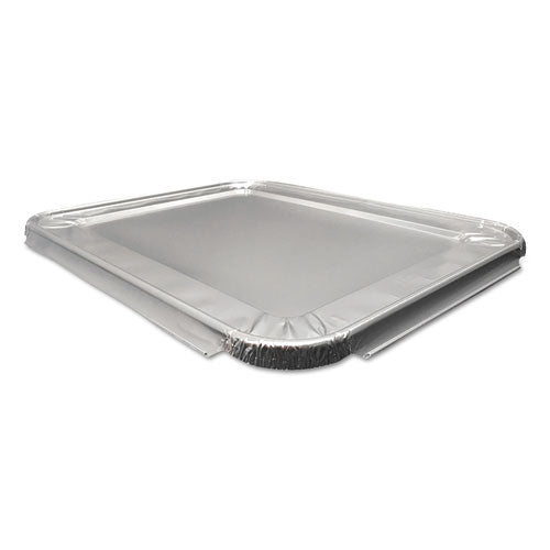 Durable Packaging Aluminum Steam Table Lids for Heavy-Duty Half Size Pan, 100 -Carton 8200-100