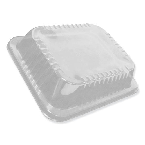 Durable Packaging Dome Lids for 12.63 x 10.5 Oblong Containers, 2.5" Half Size Steam Table Pan Lid, High Dome, Clear, 100-Carton P4200100