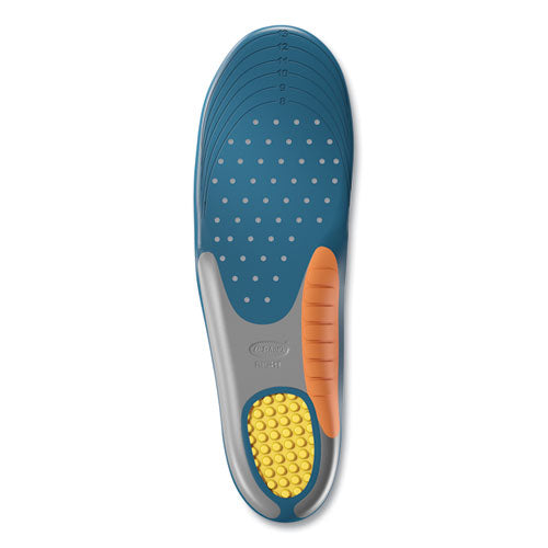 Dr. Scholl's Pain Relief Orthotic Heavy Duty Support Insoles, Men Sizes 8 to 14, Gray-Blue-Orange-Yellow, Pair DSC59048