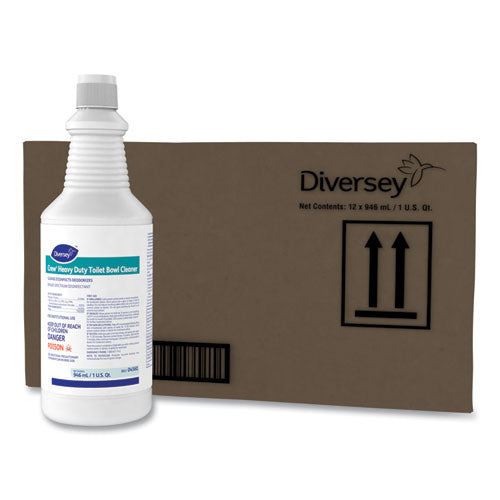 Diversey Crew Heavy Duty Toilet Bowl Cleaner, Minty, 32 oz Squeeze Bottle, 12-Carton 04560.