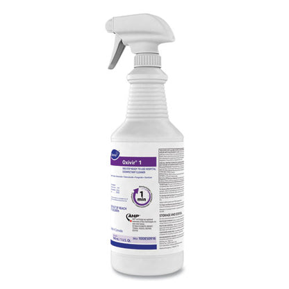 Diversey Oxivir 1 RTU Disinfectant Cleaner, 32 oz Spray Bottle, 12-Carton 100850916