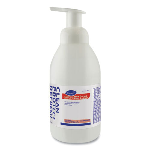 Diversey Soft Care Instant Foam Hand Sanitizer, 532 mL Pump Bottle, Clear,Alcohol,6-Carton 100930835