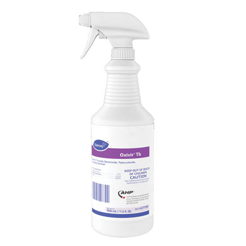 Diversey Oxivir TB One-Step Disinfectant Cleaner, 32 oz Bottle, 12-Carton 4277285