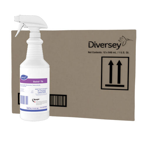 Diversey Oxivir TB One-Step Disinfectant Cleaner, 32 oz Bottle, 12-Carton 4277285