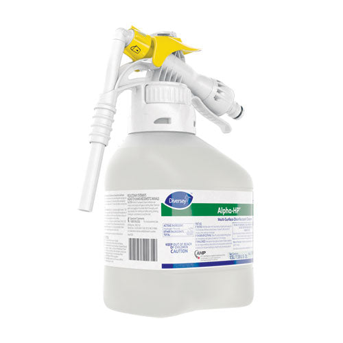 Diversey Alpha-HP Multi-Surface Disinfectant Cleaner, Citrus Scent, 1.5 L RTD Spray Bottle, 2-Carton 5549254