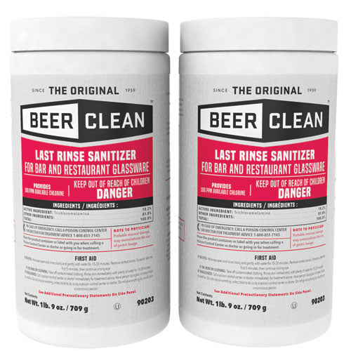 Diversey Beer Clean Last Rinse Glass Sanitizer, Powder, 25 oz Container 90203