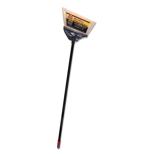 O-Cedar Commercial MaxiPlus Professional Angle Broom, 51" Handle, Black, 4-Carton 91351