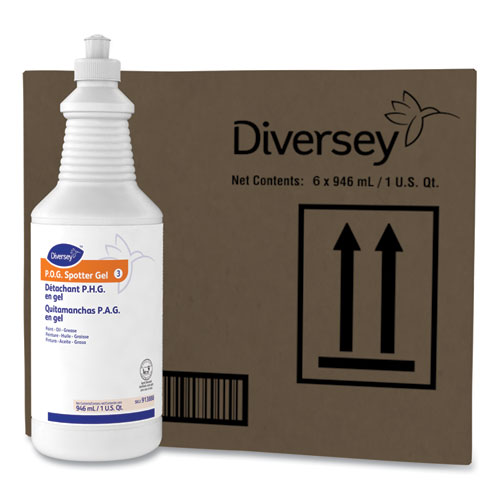 Diversey Paint, Oil and Grease Spotter Gel, Fruity Scent, 32 oz Squeeze Bottle, 6-Carton 913888
