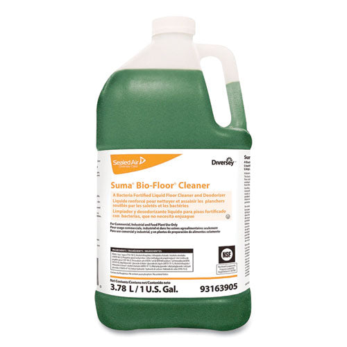 Diversey Suma Bio-Floor Cleaner, Unscented, Liquid, 1 gal, 4-Carton 93163905
