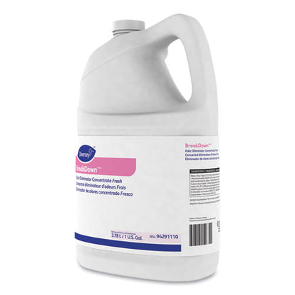 Diversey Breakdown Odor Eliminator, Cherry Almond Scent, Liquid, 1 gal Bottle, 4-Carton 94355110
