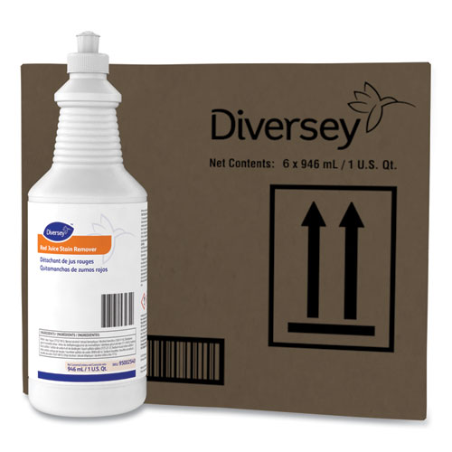 Diversey Red Juice Stain Remover, 32 oz Bottle, 6 Bottles-Carton 95002540