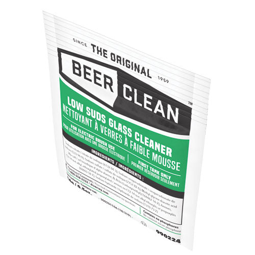 Diversey Beer Clean Glass Cleaner, Powder, 0.5 oz Packet, 100-Carton 990224